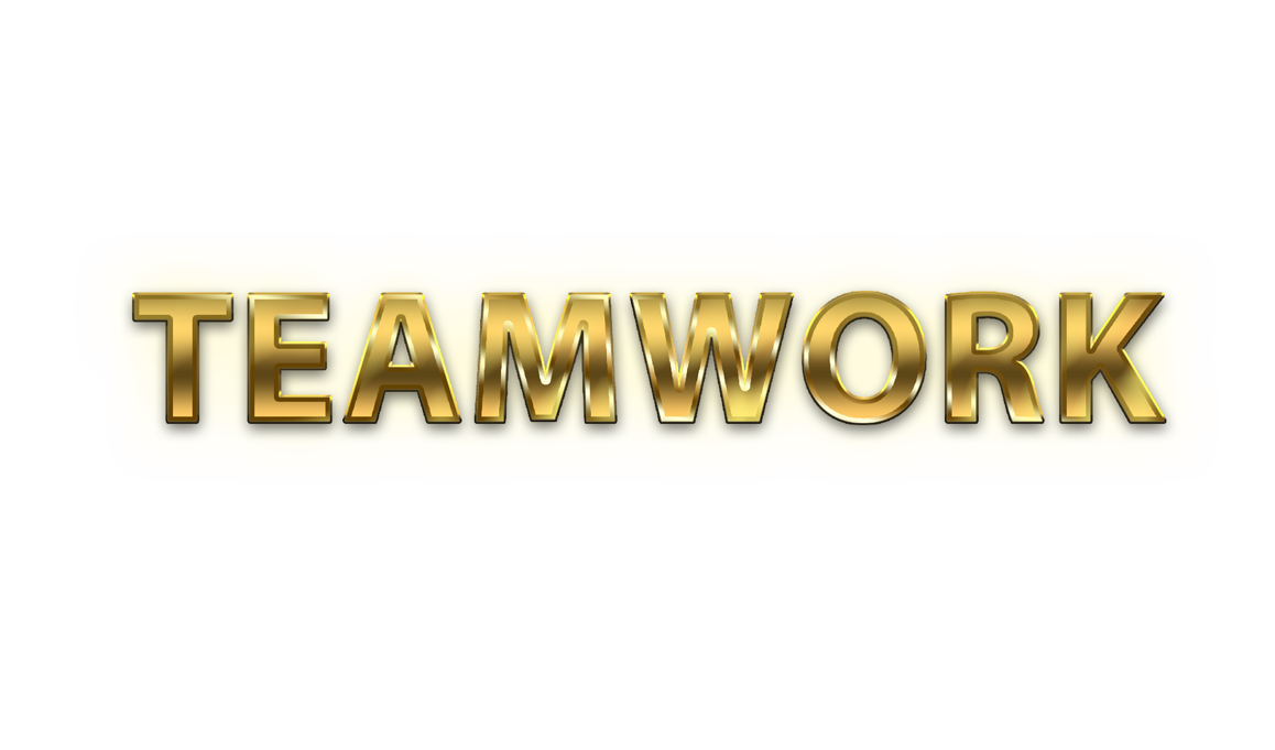 Teamwork word png, Teamwork png,  WORD Teamwork gold text typography PNG images free